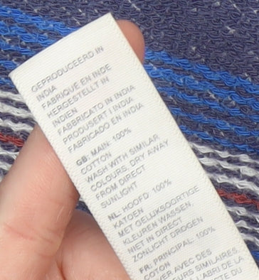 Fat Face Unisex Multicoloured Striped Cotton Pullover Hoodie M