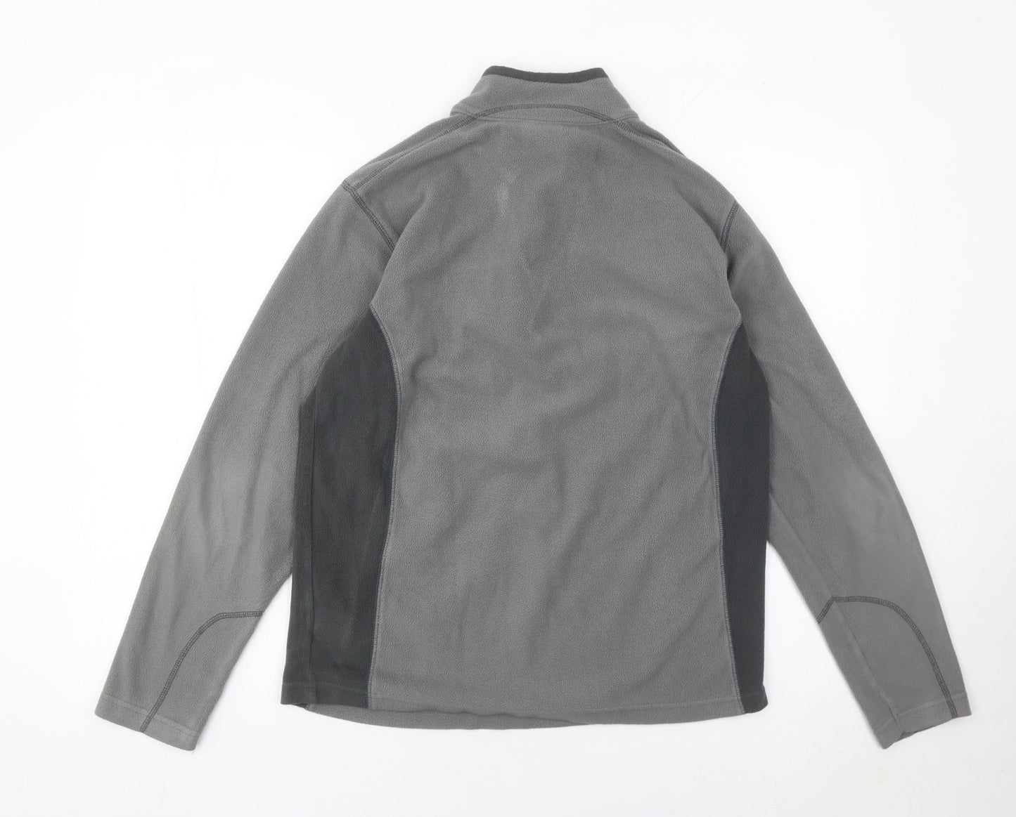 Columbia Mens Grey Small Fleece Pullover Sweatshirt 1/2 Zip Outdoor