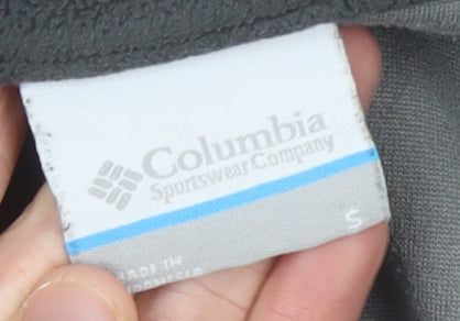 Columbia Mens Grey Small Fleece Pullover Sweatshirt 1/2 Zip Outdoor
