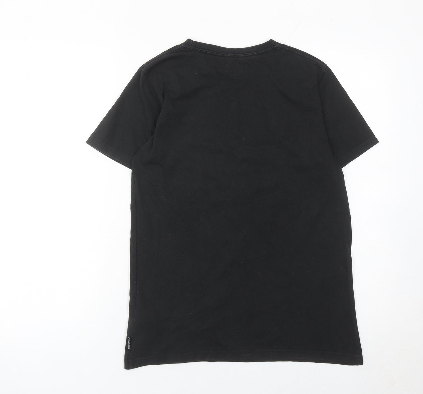 Billabong Boys Black Graphic T-Shirt Size 14 Years Short Sleeve Cotton