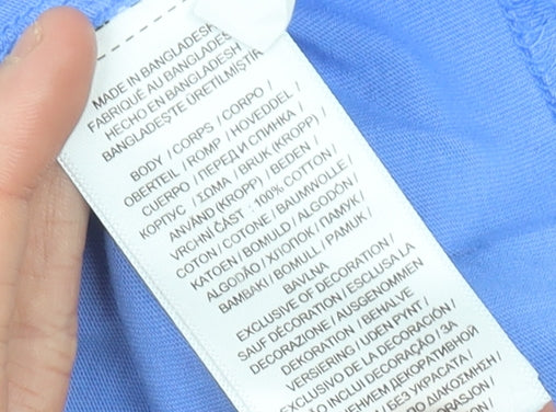 Ralph Lauren Boys Blue Logo T-Shirt Age 7 Years Short Sleeve Cotton