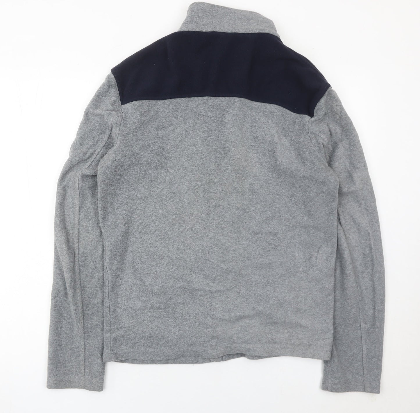 Tommy Hilfiger Men’s Grey Fleece Zip Jacket Size M Casual Logo