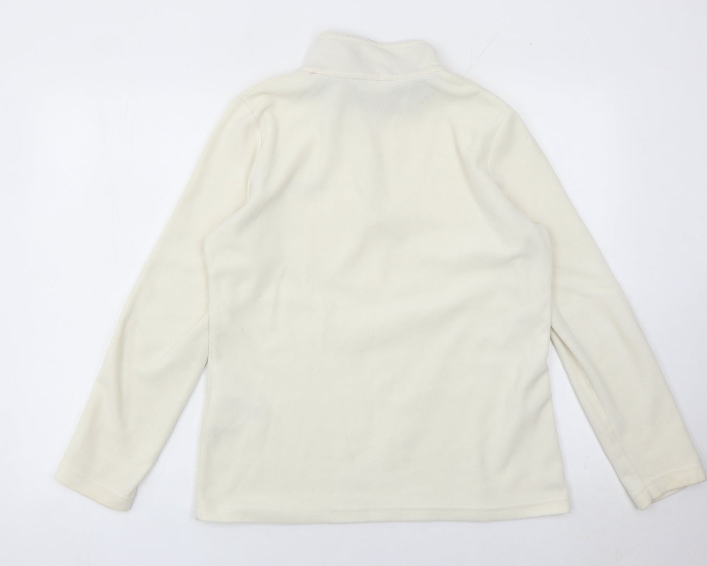 Regatta Womens Ivory Fleece Sweatshirt UK 12 Half Zip Outdoor Hiking Top