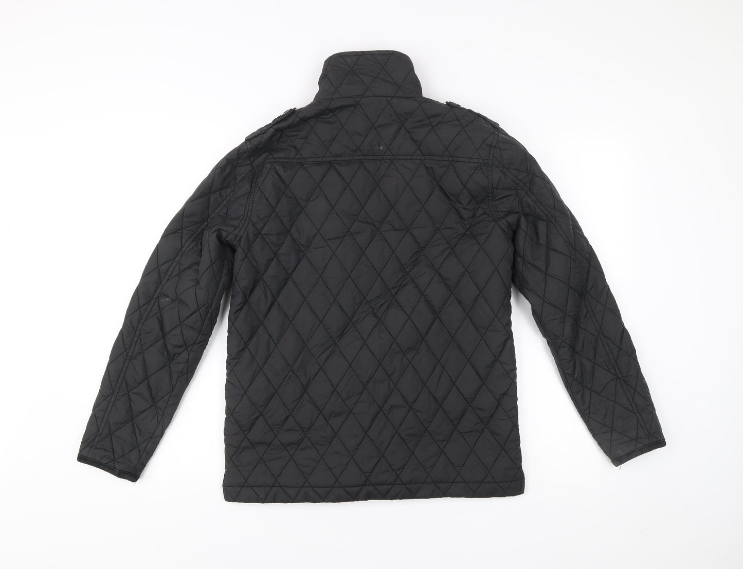 McKenzie Mens Black Quilted Mid-Length Jacket L Regular Polyester