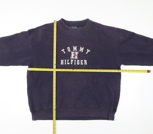 Tommy Hilfiger Men’s Blue XL Pullover Sweatshirt Logo Crew Neck
