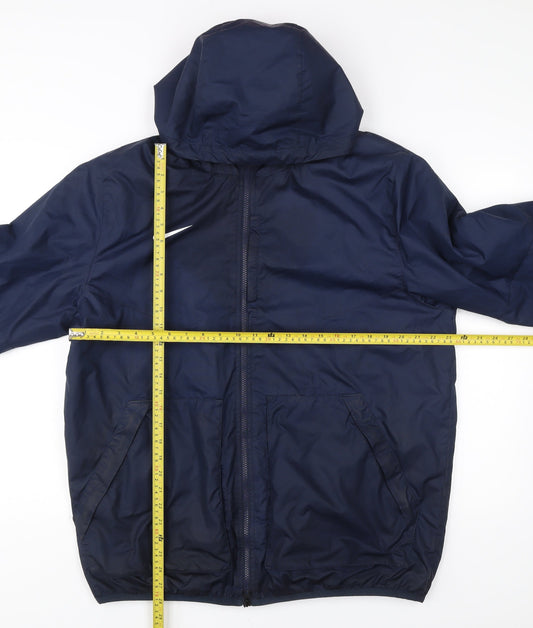 Nike Men’s Blue XL Hooded Windbreaker Jacket Polyester