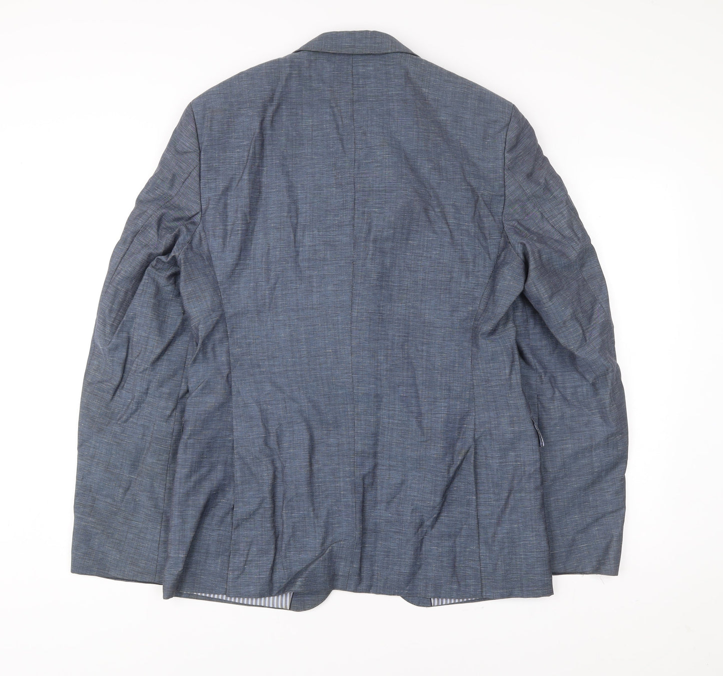Hugo Boss Men’s Blue Linen Wool Blazer Jacket Size 50 UK 40R