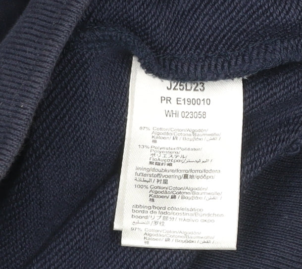 Hugo Boss Boys Blue Full Zip Hoodie 12 Years Regular Fit Logo Hoodie