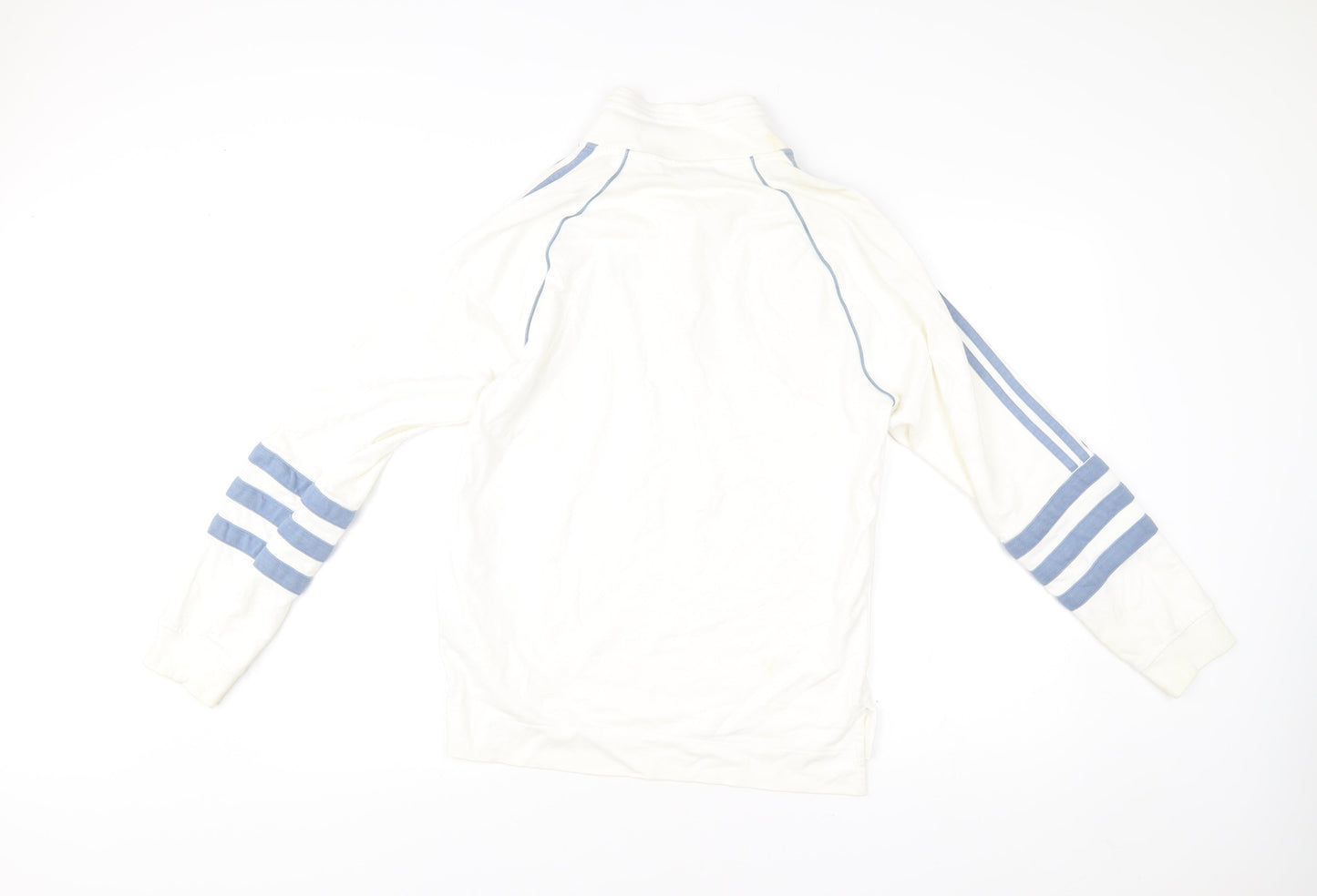 Adidas Men’s White 1/4 Zip Sweatshirt Size S Regular Fit Sports