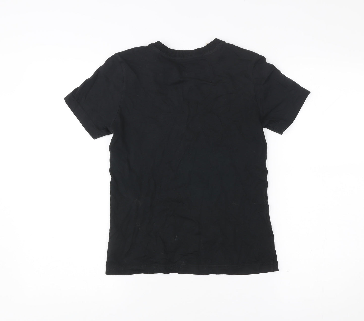 Adidas Boys Black Logo T-Shirt 11-12 Years Short Sleeve Sports Top