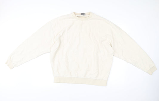 Additional front view of ASOS Men’s Beige Crew Neck Pullover Sweatshirt, size L