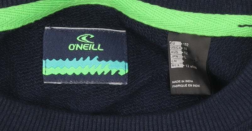 O'Neill Boys Blue Cotton Crew Neck Graphic Sweatshirt Age 12 Years