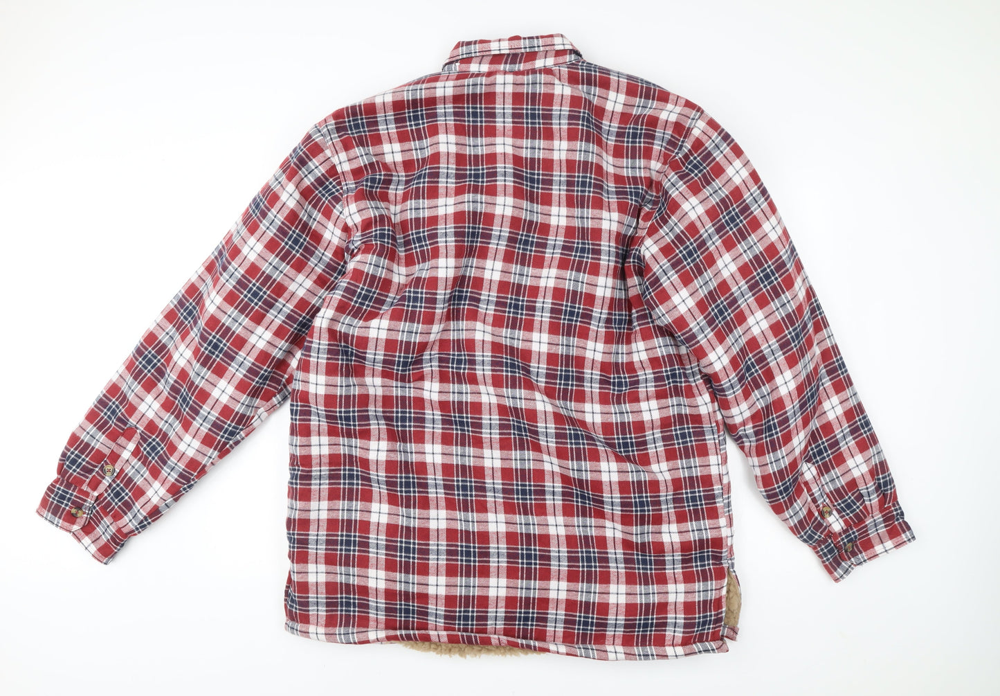 Champion Men’s Red Plaid Flannel Padded Jacket 2XL Outdoor Workwear
