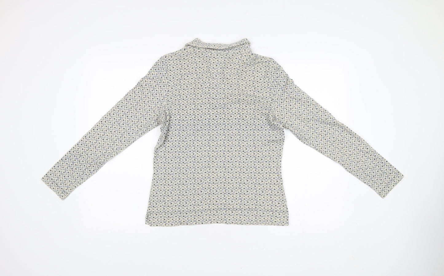 Hawkshead Womens Blue Floral Collared Pullover Jumper Size 12