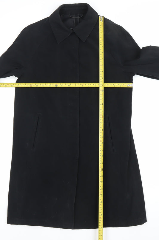Next Womens Black Polyester Coat UK 8 Workwear Overcoat