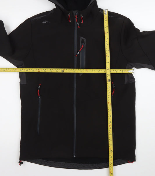 Trespass Mens XS 33-35" Black Softshell Jacket Hooded Waterproof