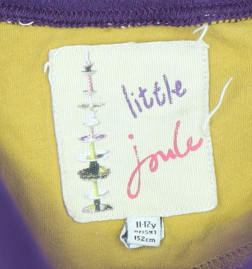 Joules Girls Purple Long Sleeve Bear Graphic T-Shirt 11-12 Years