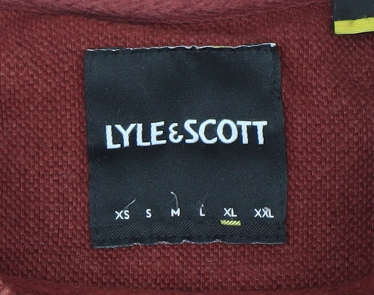 Lyle & Scott Men’s XL Red Blue Striped Crew Neck Sweatshirt