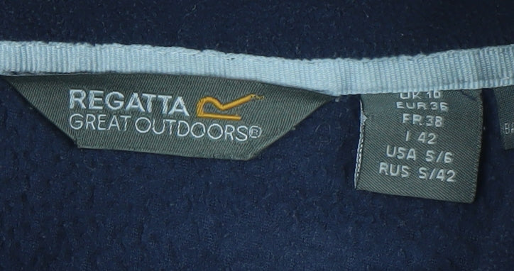 Regatta Womens Blue Fleece Jacket Size 10 Full Zip Outdoor