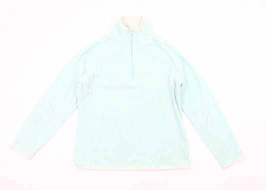 Mountain Warehouse Women’s Blue Fleece Sweatshirt UK 14 1/2 Zip