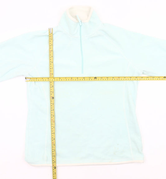 Mountain Warehouse Women’s Blue Fleece Sweatshirt UK 14 1/2 Zip