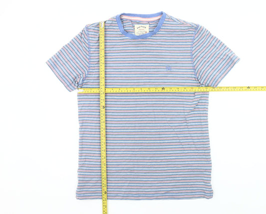 Fat Face Men’s Multicoloured Striped Cotton Crew Neck T-Shirt Size S