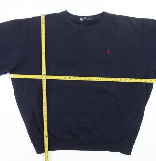 Ralph Lauren Men's Blue XL Pullover Sweatshirt Crew Neck Logo