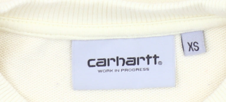 Carhartt Men’s Beige XS Pullover Sweatshirt Long Sleeve Crew Neck