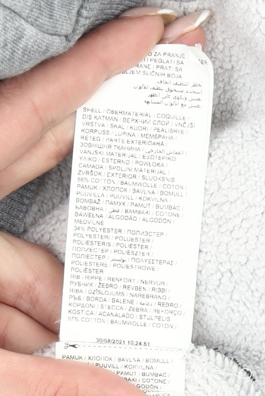 Puma Boys Grey Pullover Hoodie 7-8 Years Long Sleeve Cotton Blend