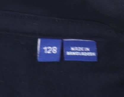 Jack & Jones Boys Blue Pullover Hoodie Age 8 Years Logo Print Cotton Blend