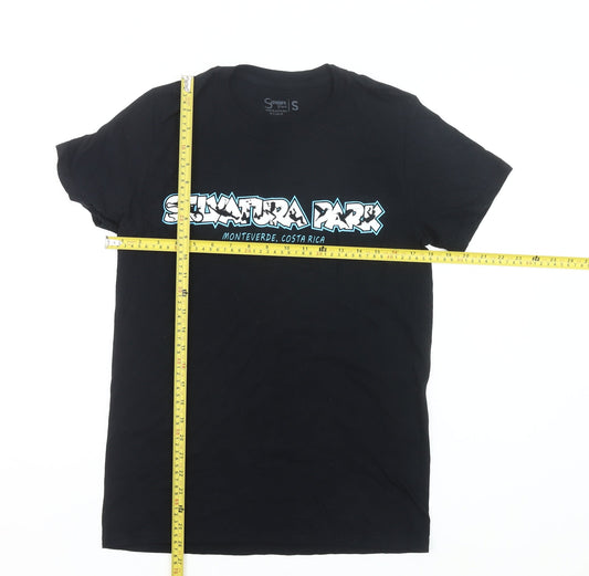 Selvatura Park Men’s Black Cotton Graphic T-Shirt Size S Regular Fit