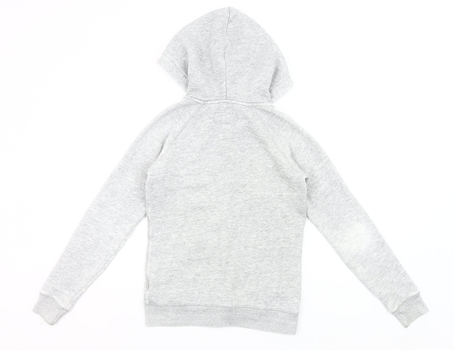 Jack Wills Womens Grey Full Zip Hoodie UK 8 Cotton Blend Casual