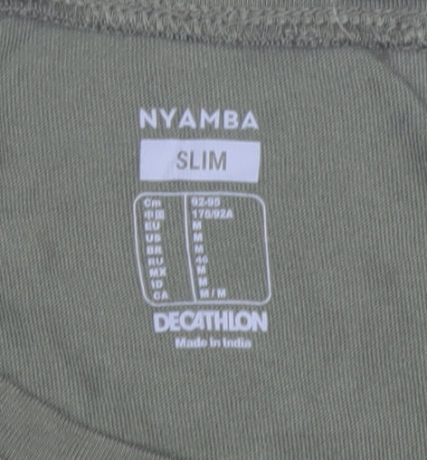 Decathlon Nyamba Men’s Green Slim Fit Graphic T-Shirt M