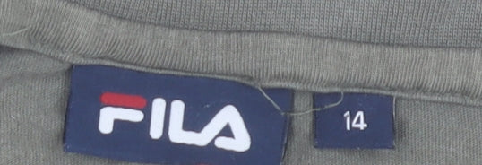 Fila Boys Green Logo T-Shirt Size 14 Years Casual Sportswear