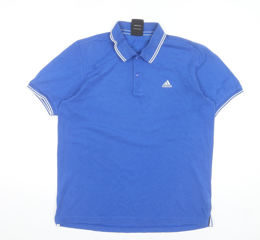 Adidas Men's Blue Polo Shirt Size M Clima365 Performance Essentials