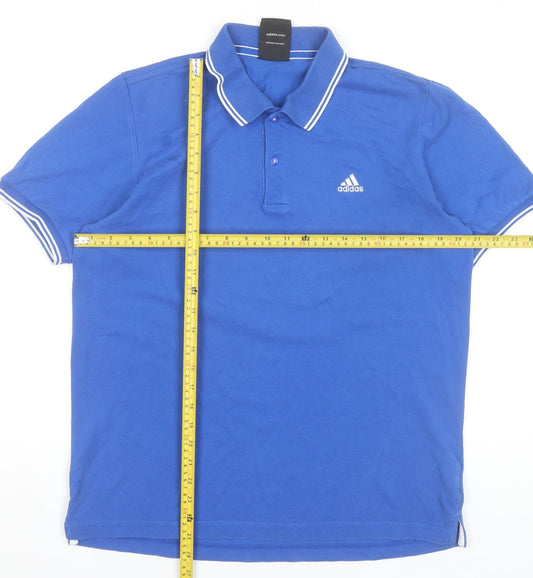 Adidas Men's Blue Polo Shirt Size M Clima365 Performance Essentials