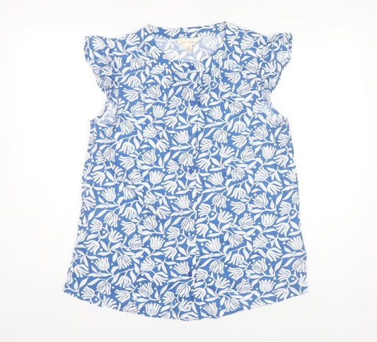 Seasalt Cornwall Women’s Blue Floral Sleeveless Tunic Blouse UK 16