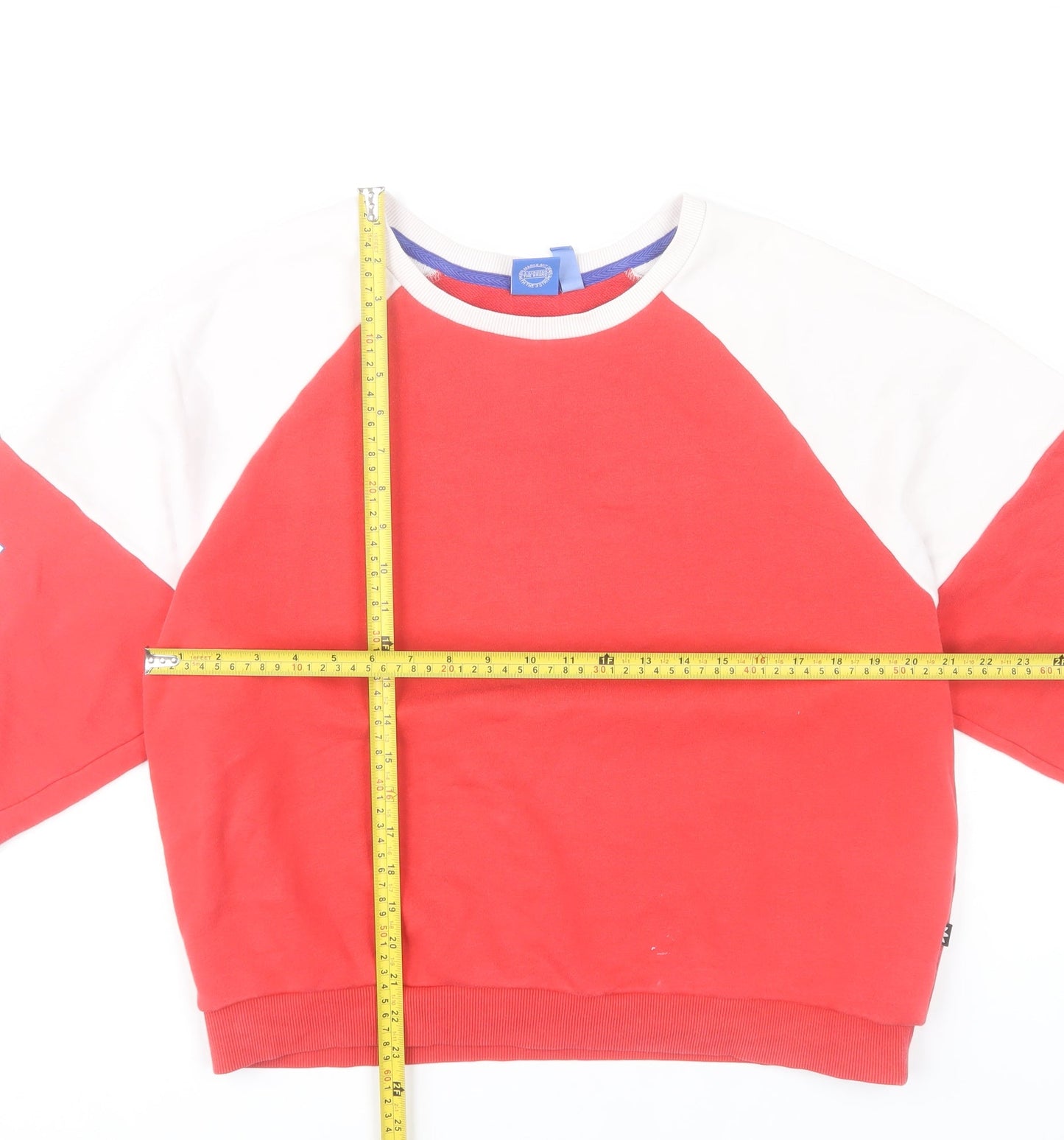 Adidas Unisex Adults Red Logo Pullover Sweatshirt L Long Sleeve