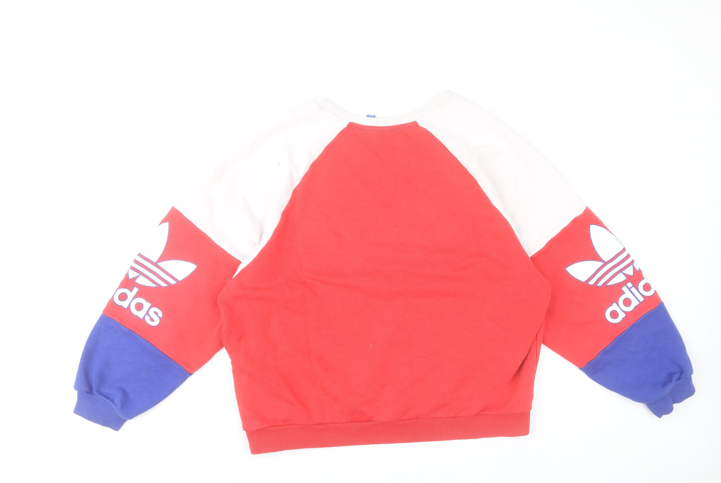 Adidas Unisex Adults Red Logo Pullover Sweatshirt L Long Sleeve