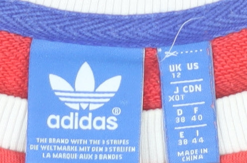 Adidas Unisex Adults Red Logo Pullover Sweatshirt L Long Sleeve