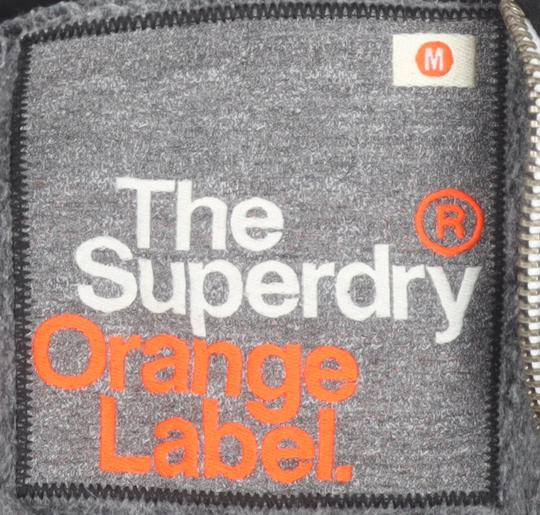 Superdry Men’s Black Medium Hooded Full Zip Jacket Hoodie
