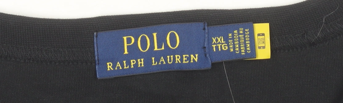 Polo Ralph Lauren Men’s Black 2XL Pullover Sweatshirt Crew Neck