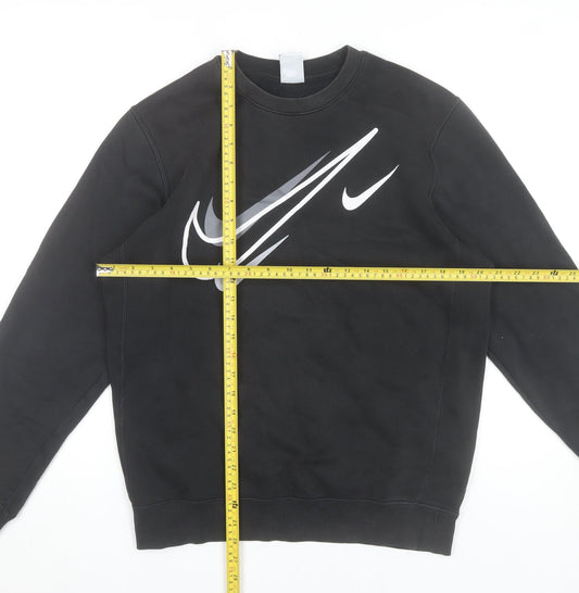 Nike Men's Black Small Pullover Sweatshirt Logo Graphic Print