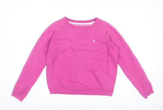 Jack Wills Womens Pink Sweatshirt UK 10 Cotton Blend Casual Pullover