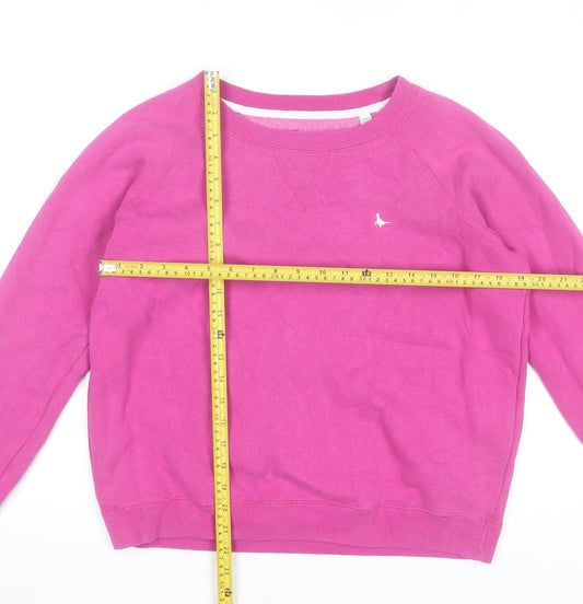 Jack Wills Womens Pink Sweatshirt UK 10 Cotton Blend Casual Pullover