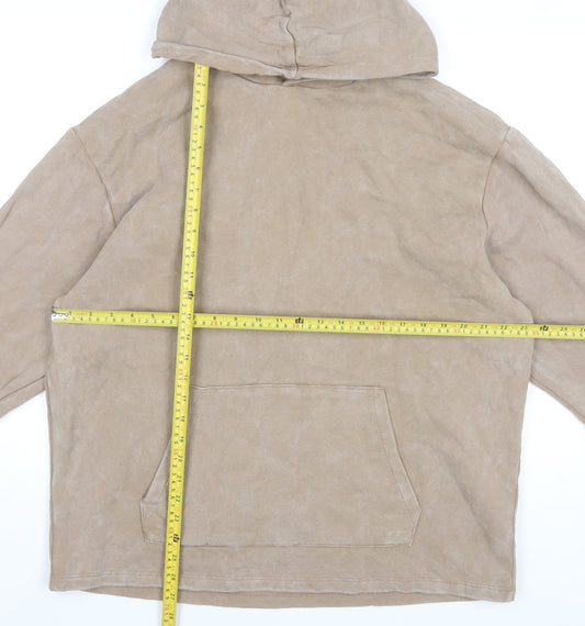 ASOS DESIGN Men’s Beige Pullover Hoodie Size S Regular Fit