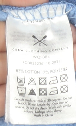 Additional view of Crew Clothing Blue Floral Henley Sweatshirt, size 10