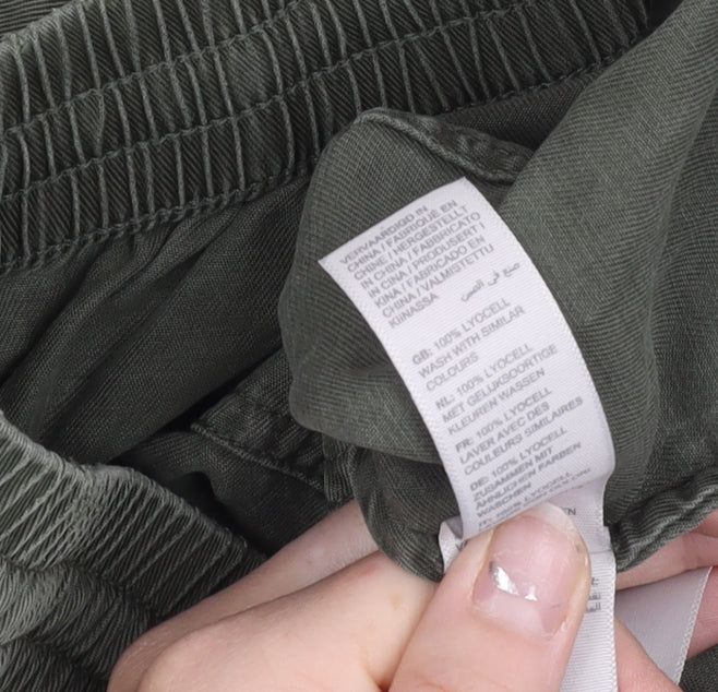 Fat Face Womens Green Lyocell Jogger Trousers Size 16