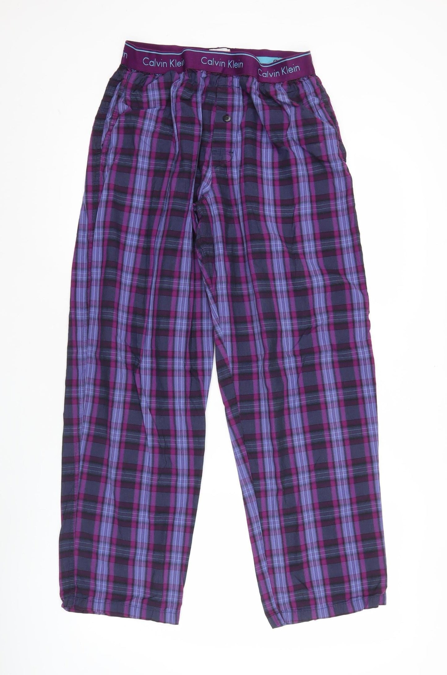 Calvin Klein Men’s Purple Plaid Cotton Pyjama Pants M