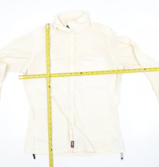 Craghoppers Womens Ivory Button-Up Shirt UK12 Long Sleeve Outdoor Travel